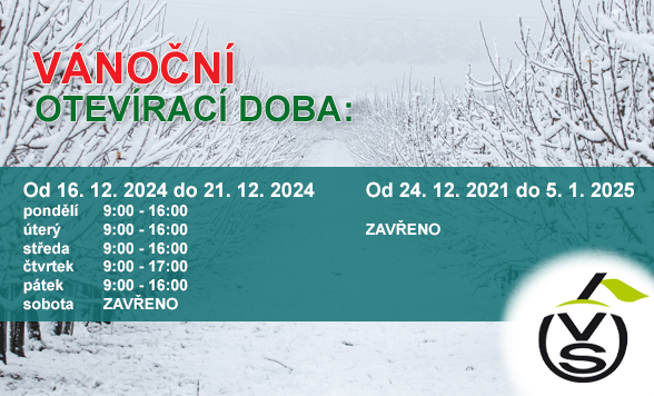 Otevírací doba prodejna - Vánoce 2024